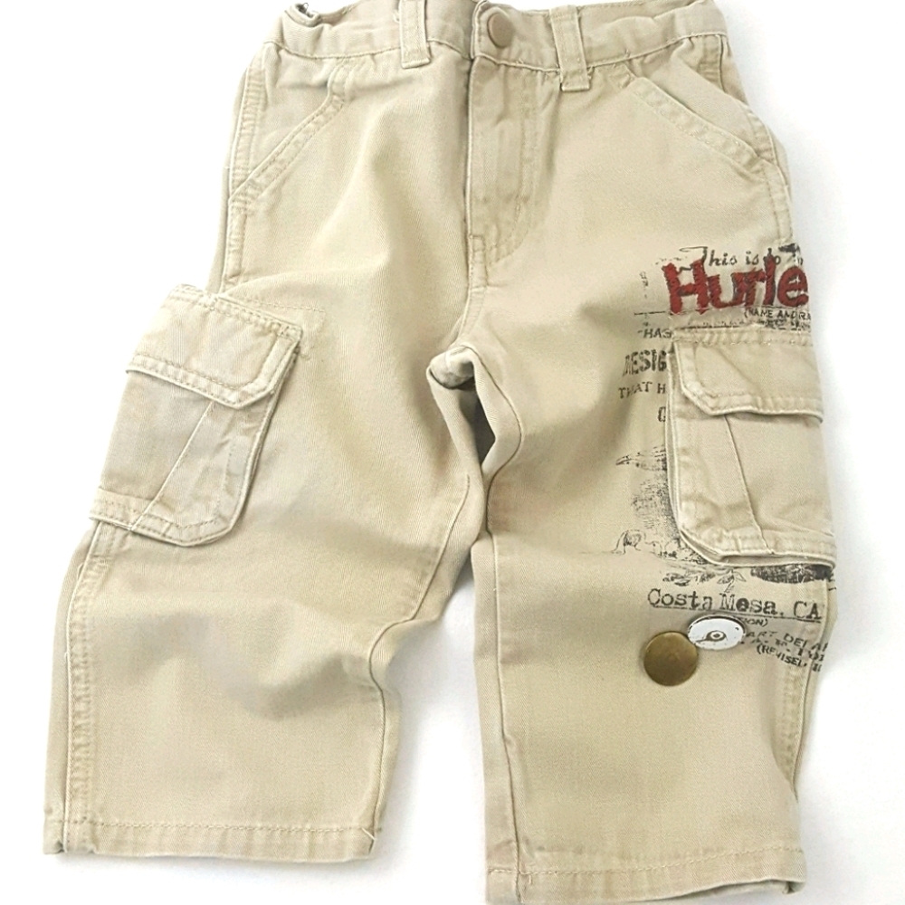 HURLEY 24m Red Logo Khaki Cargo Pants